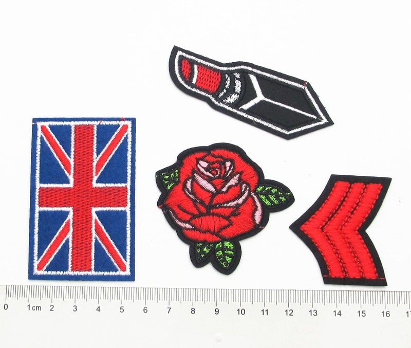 Dandan DIY 20pcs Random Assorted Styles Kid Sew On/Iron On Patch Applique Clothes Dress Plant Hat Jeans Sewing Flowers Applique DIY Accessory - Image 2